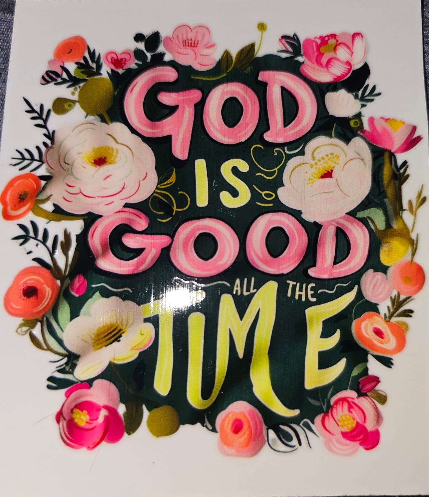 Christian inspirational clear UV DTF