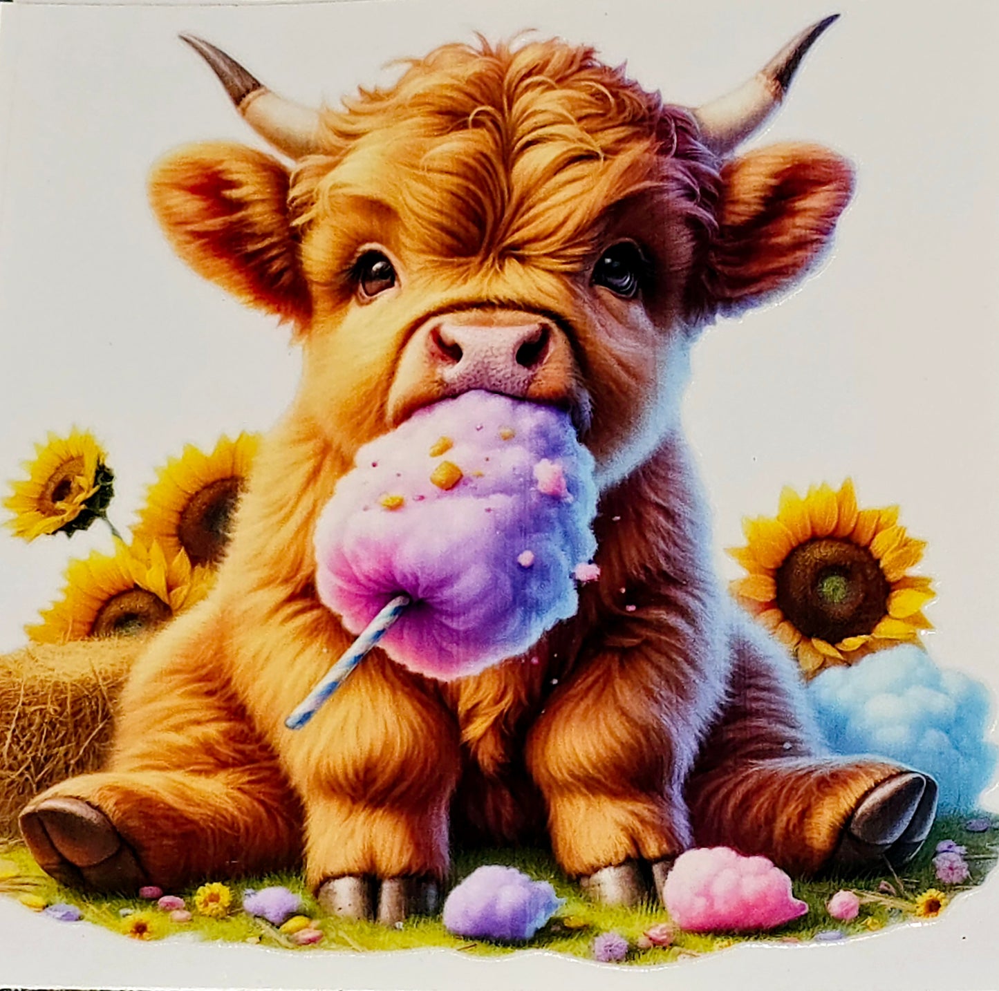 Fluffy cow foodies xl clear UV DTF
