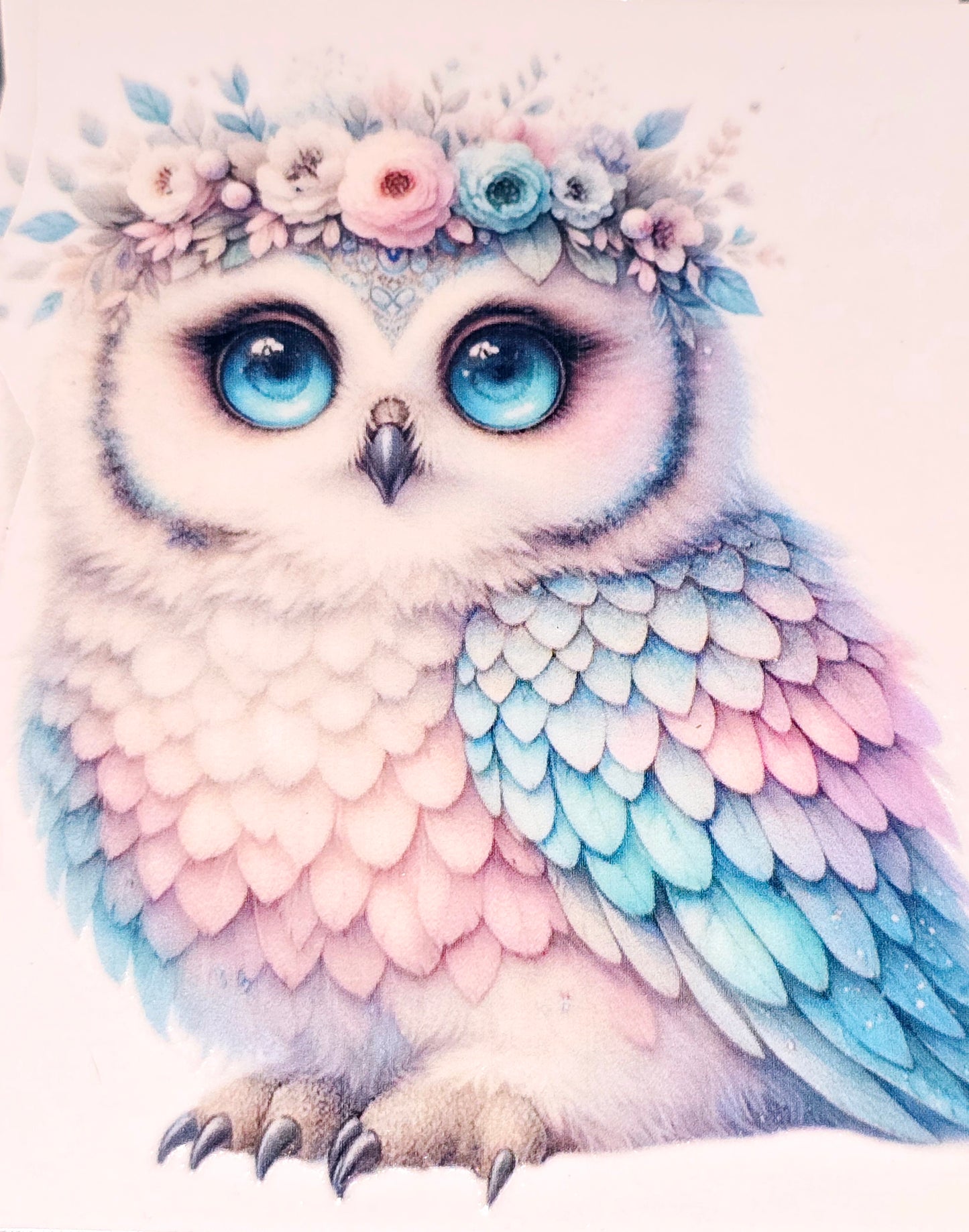 Owls medium clear UV DTF