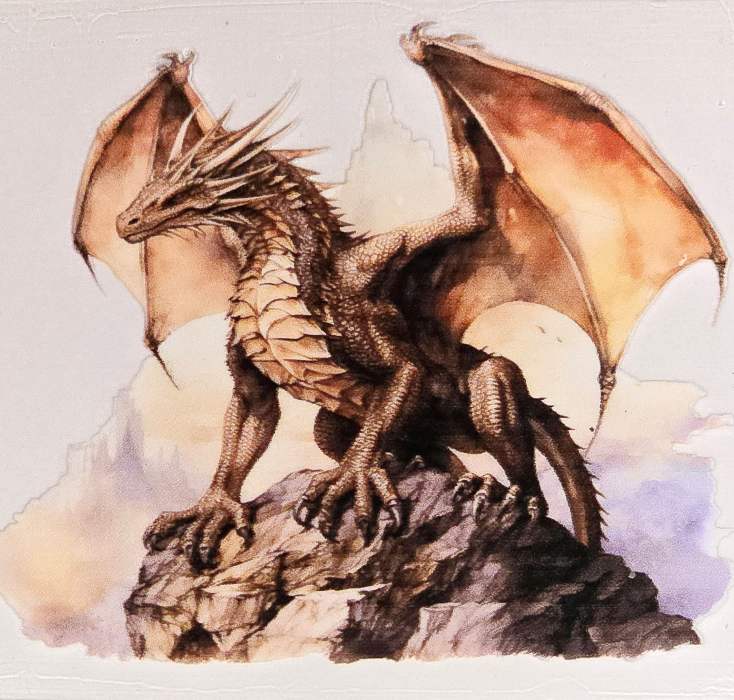 Rainbow & pastel dragons medium clear UV DTF