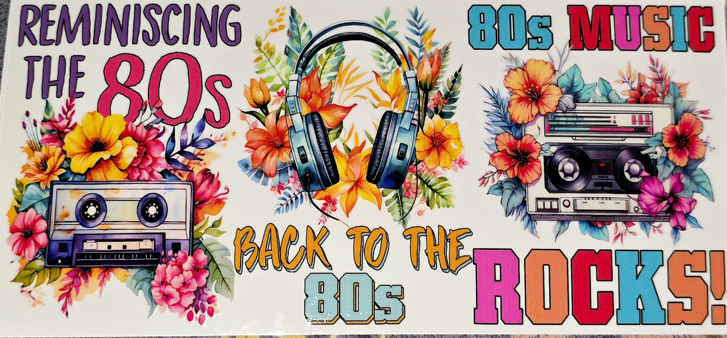 Back to the 80's clear UV DTF