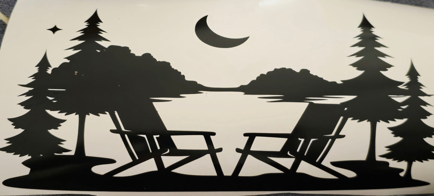 Wooded scenery vinyl cut outs for 30 oz tumblers
