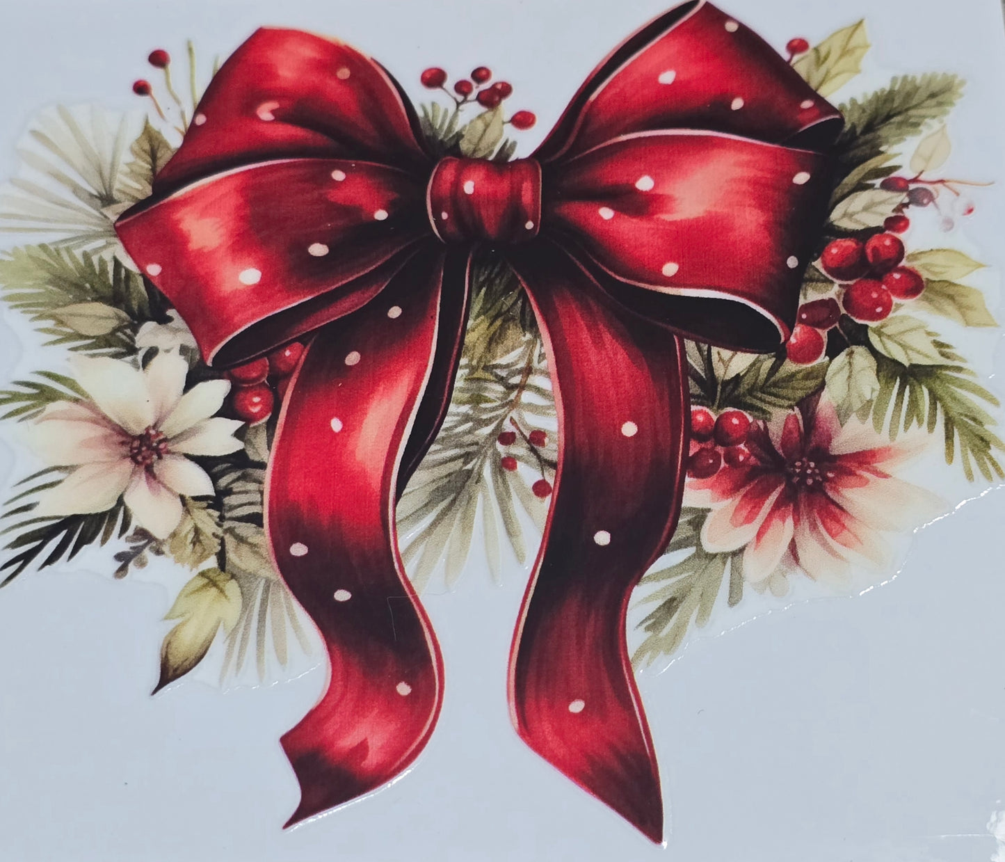 Christmas bows XL UVDTF