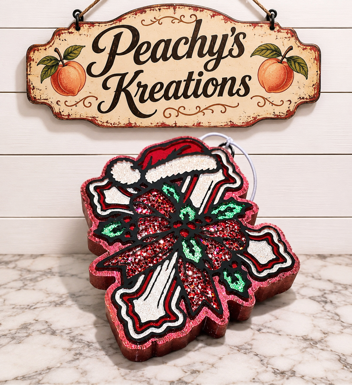 Christmas berry cross car freshie
