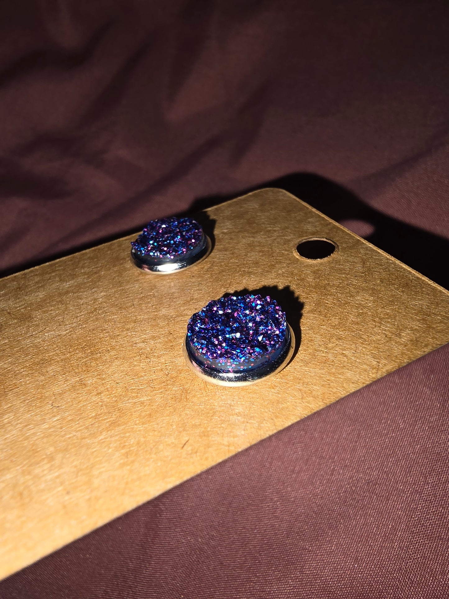 Geode style earrings