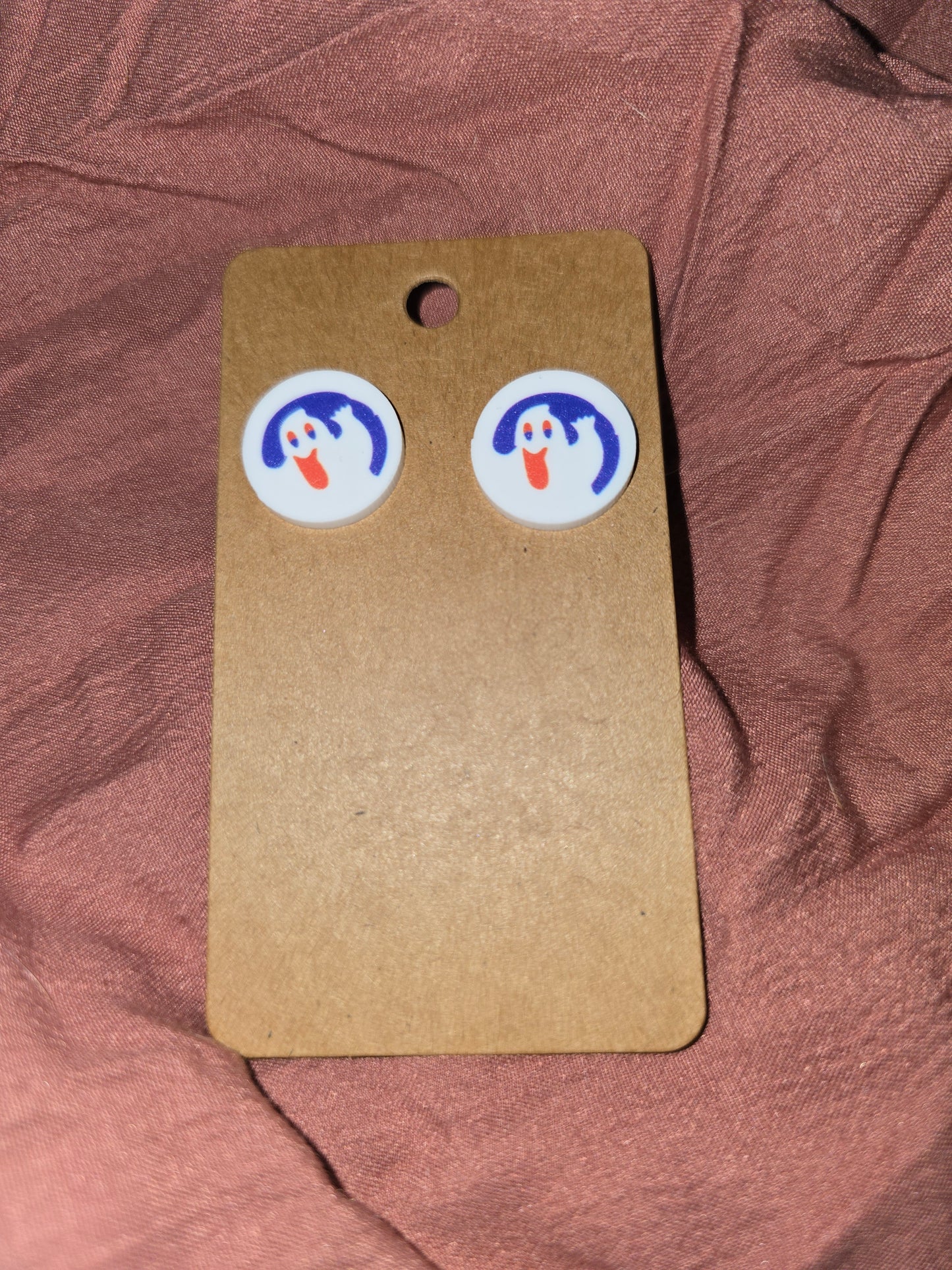 Ghost sugar cookie cut out earrings