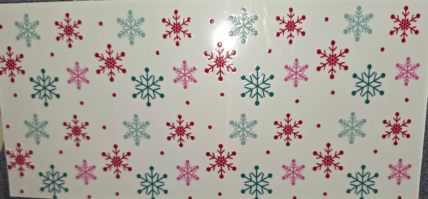 Snowflake UV DTF clear wrap