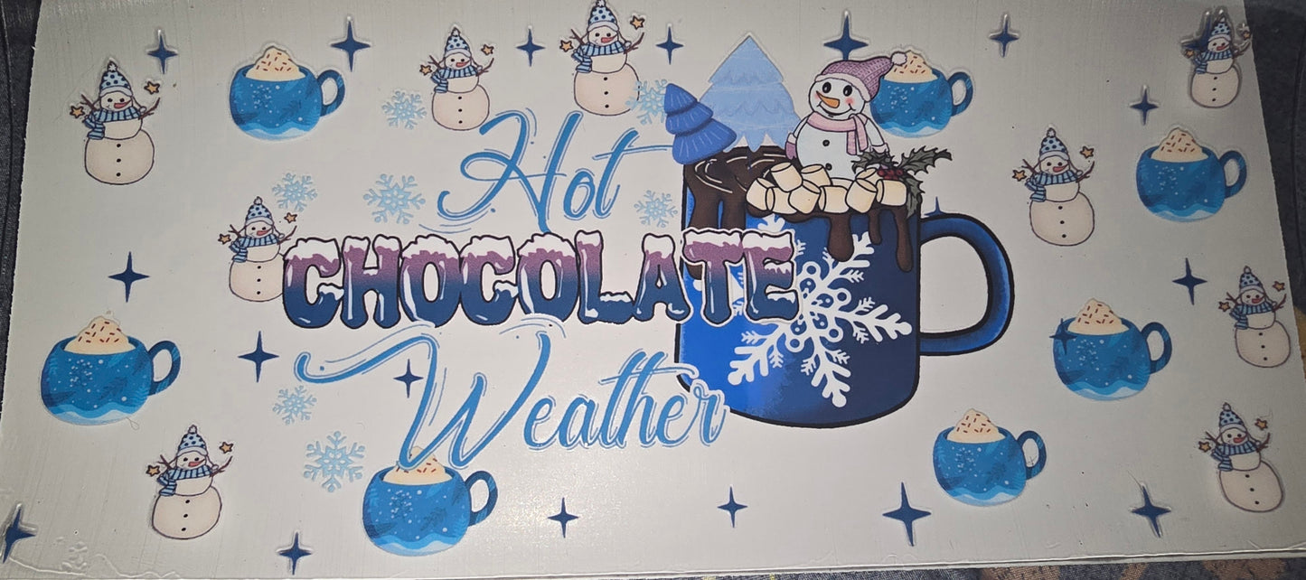 Hot chocolate weather clear UV DTF decal wrap