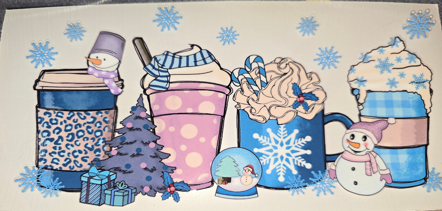 Hot drinks clear UV DTF decal wrap
