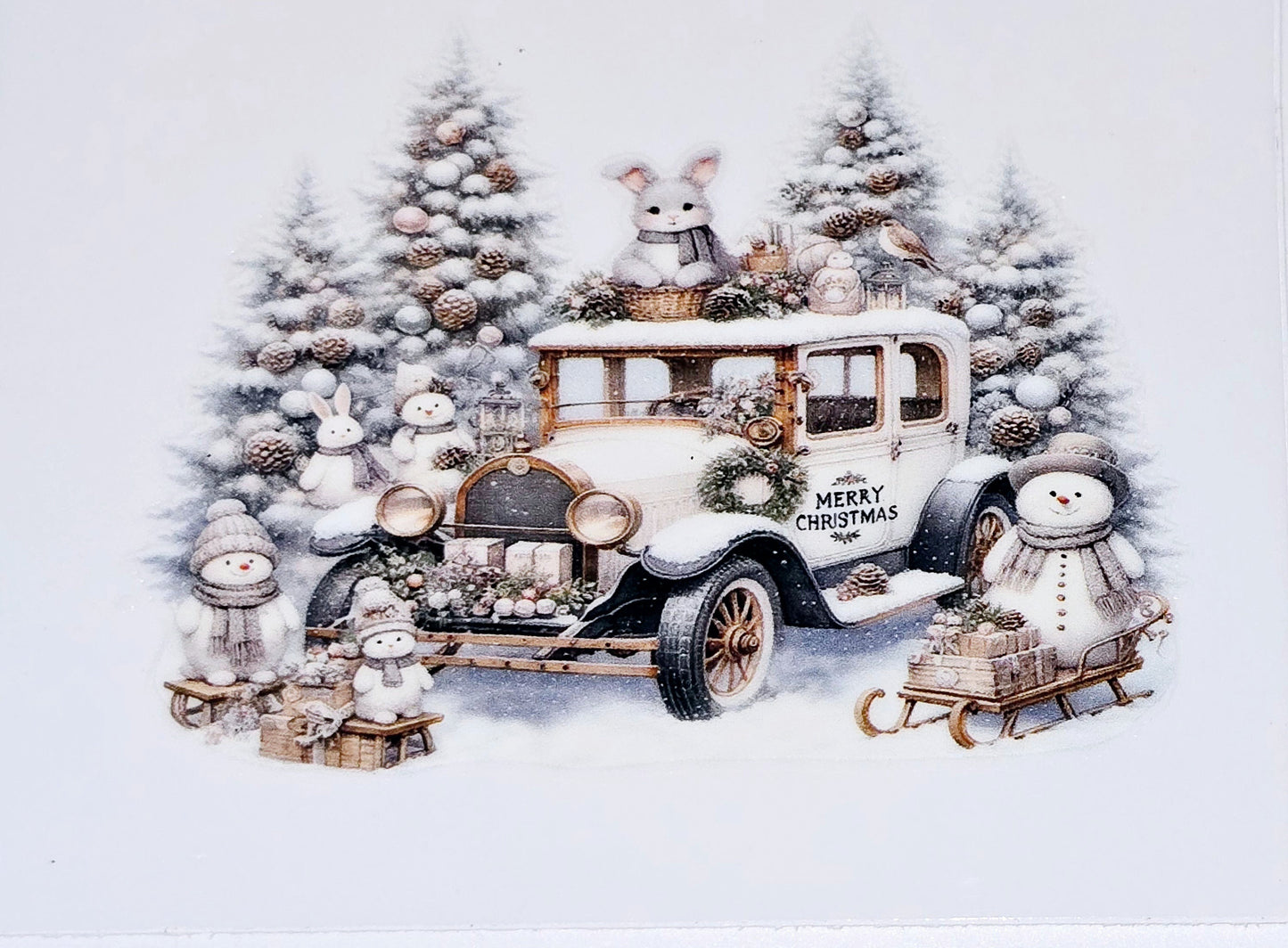 Christmas scene medium clear UV DTF's