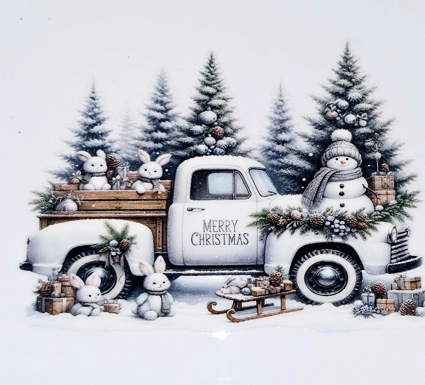 Christmas scene medium clear UV DTF's