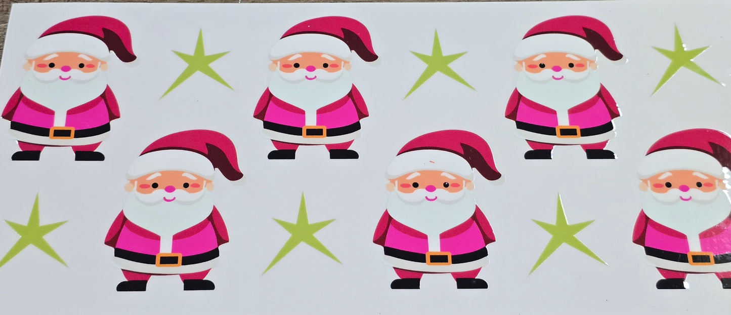 Santa clear UV DTF decal wrap