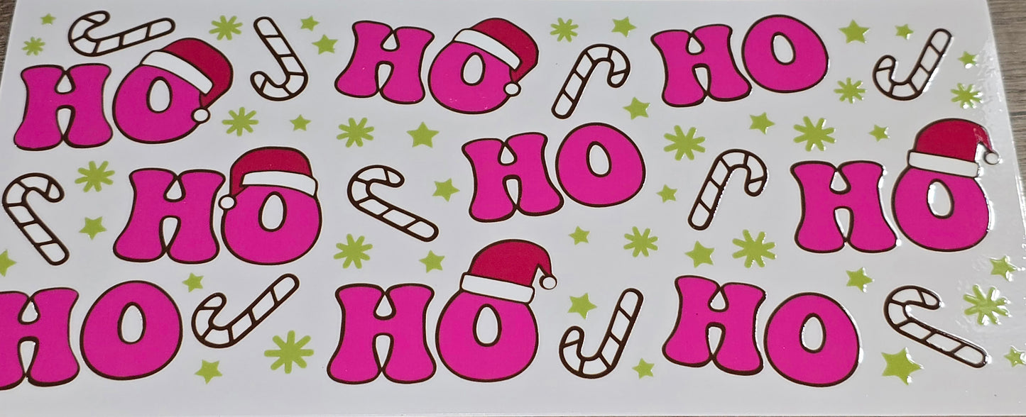 Ho ho ho clear UV DTF decal wrap