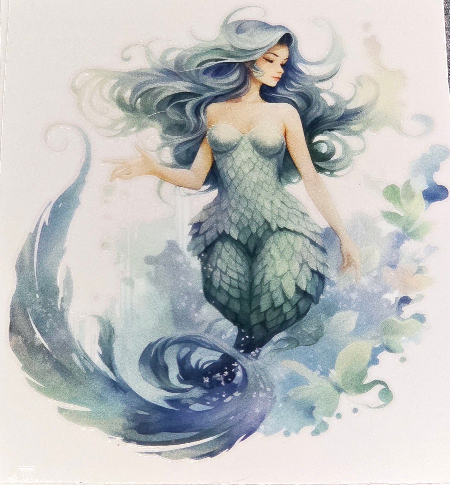 Mystical mermaid large clear UVDTF