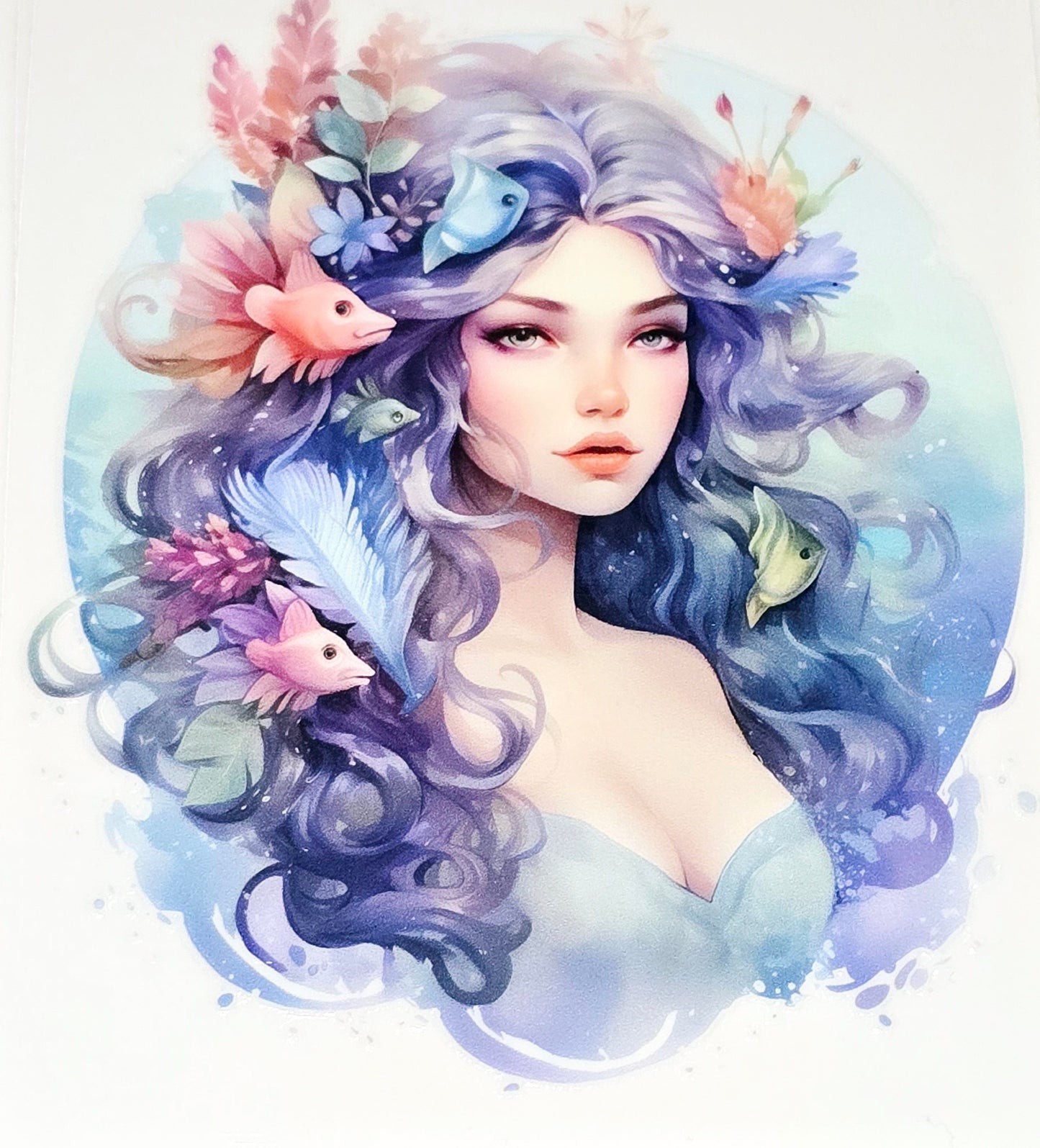 Mystical mermaid large clear UVDTF