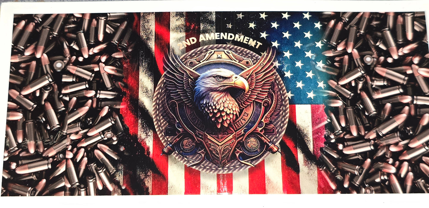 2nd amendment clear uv dtf 16 oz wrap
