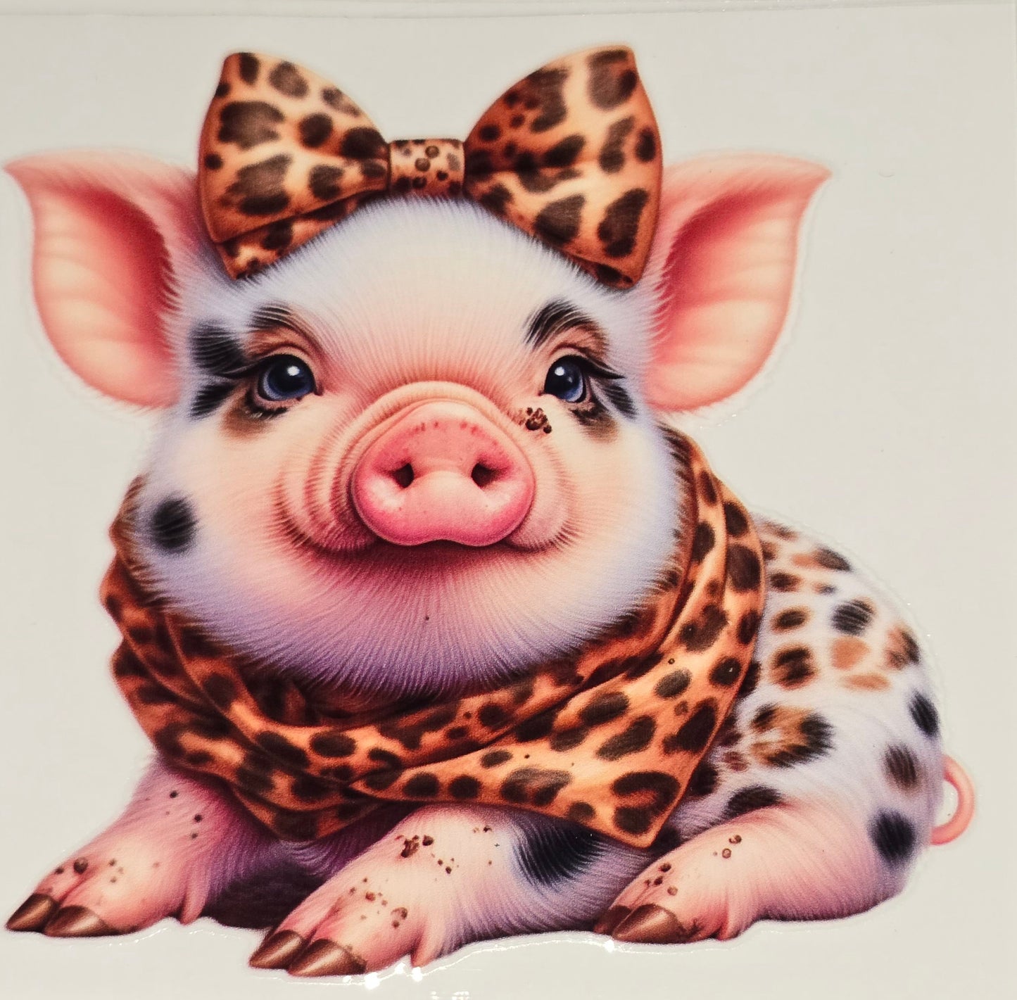Lil piggies xl clear UV DTF
