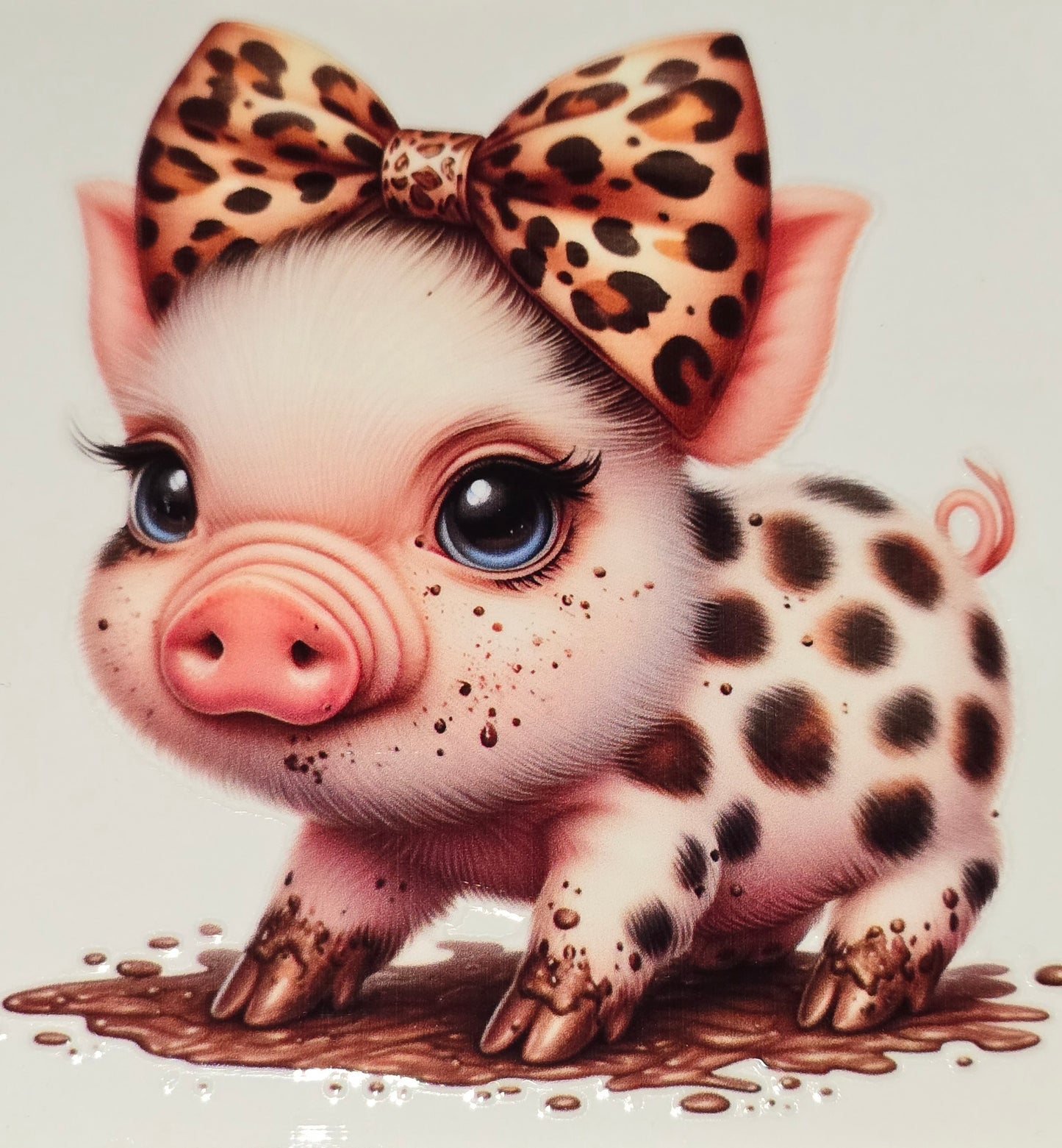 Lil piggies xl clear UV DTF