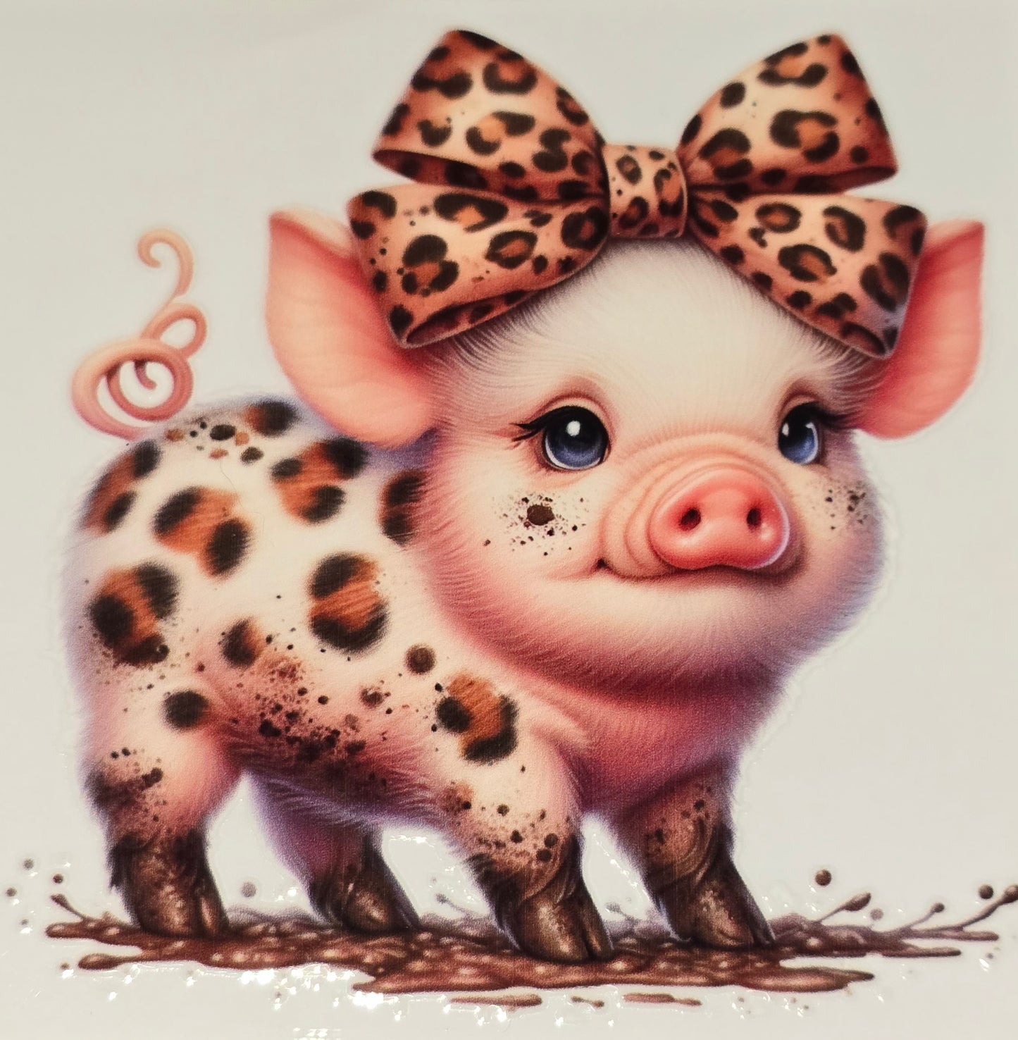 Lil piggies xl clear UV DTF
