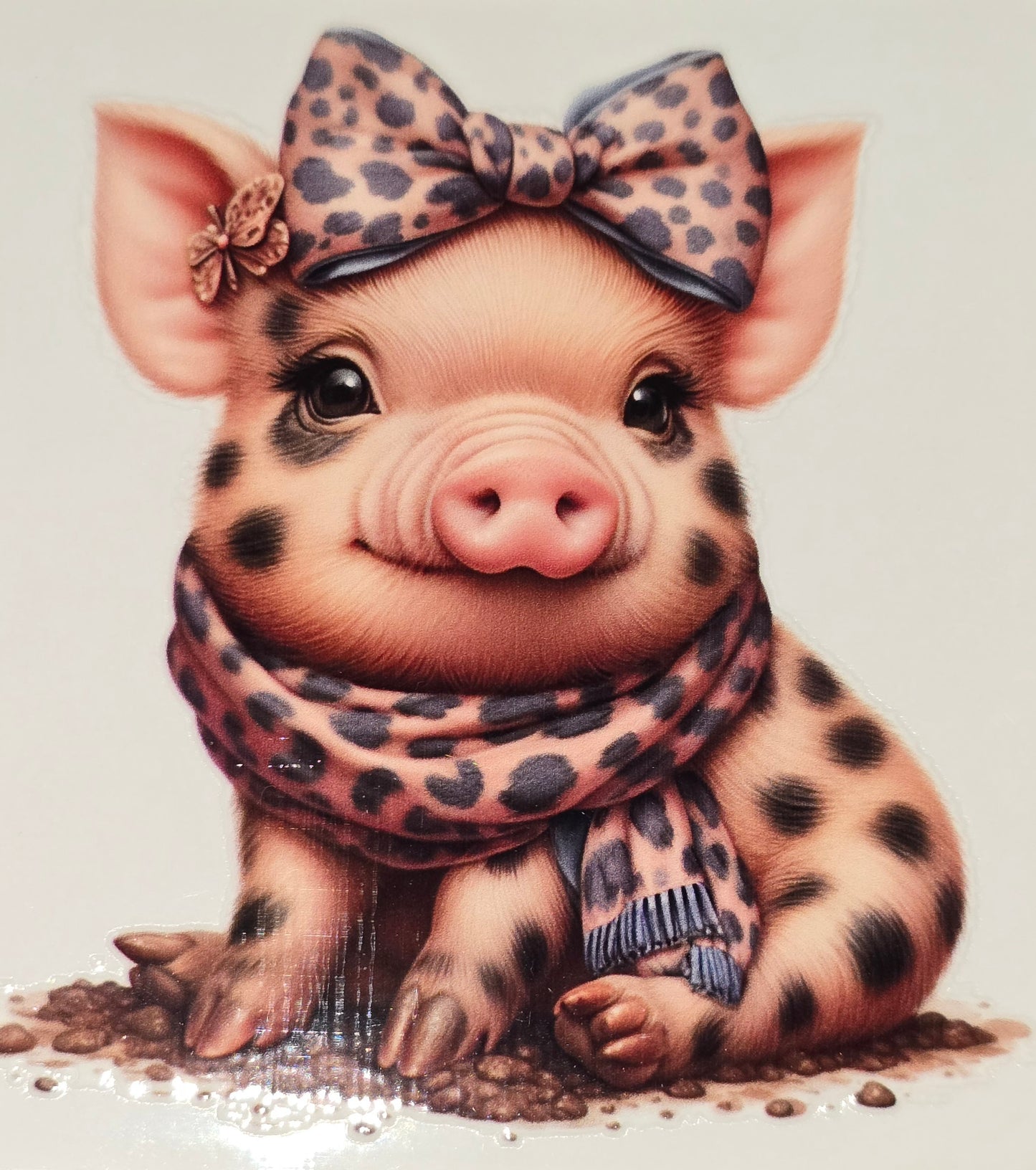 Lil piggies xl clear UV DTF