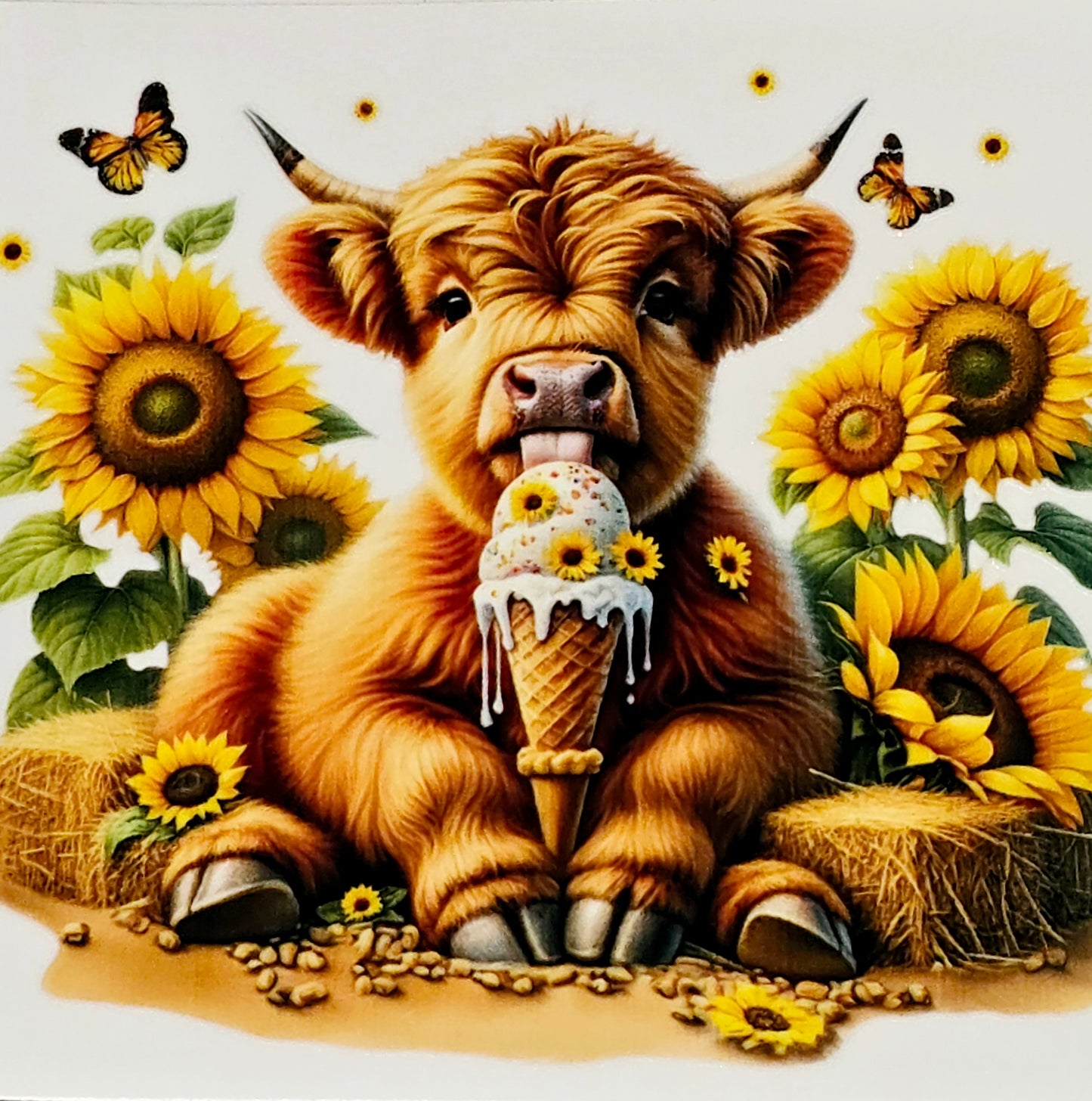Fluffy cow foodies xl clear UV DTF