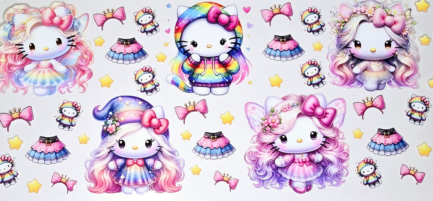 Hello kitty 16 oz clear UV DTF wraps