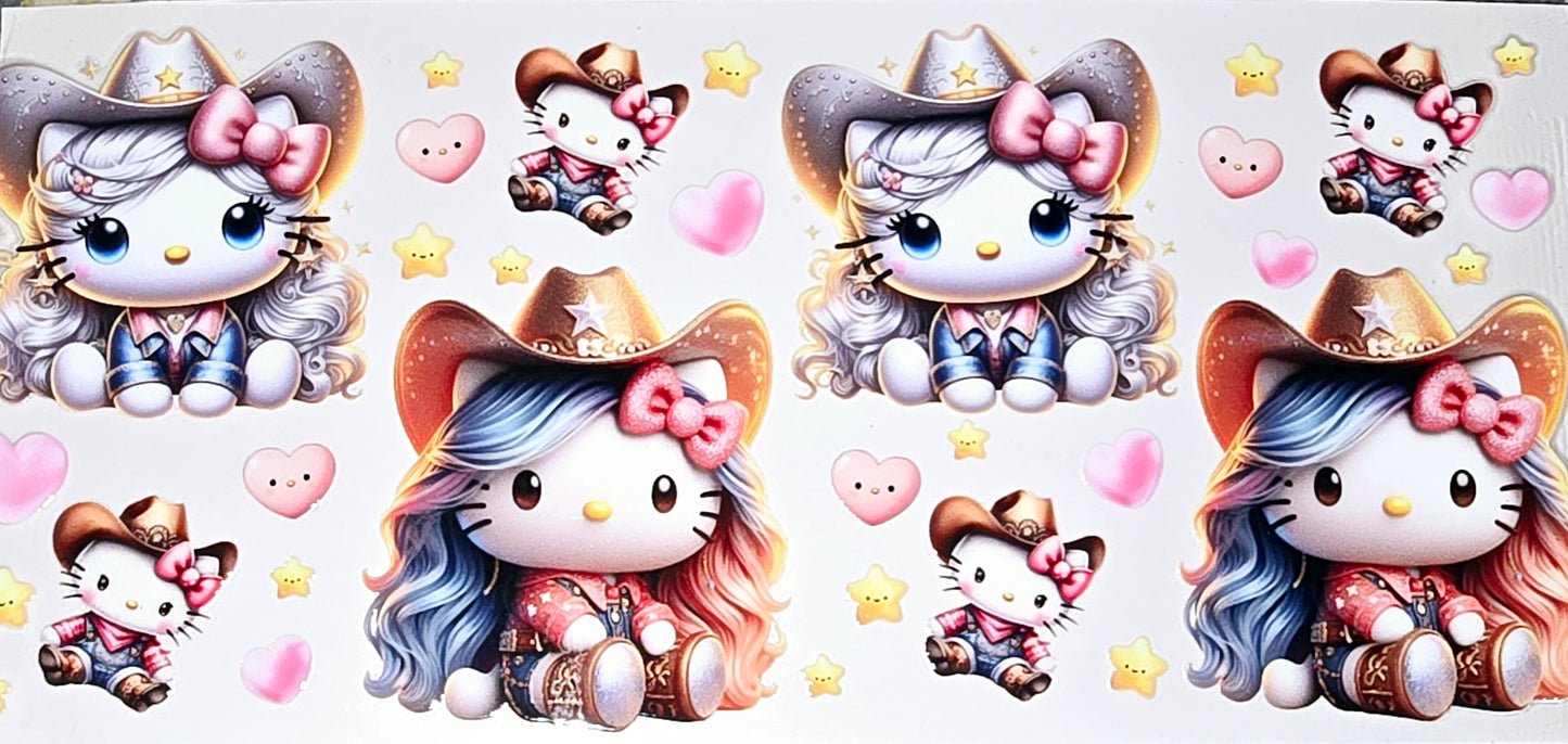Hello kitty 16 oz clear UV DTF wraps