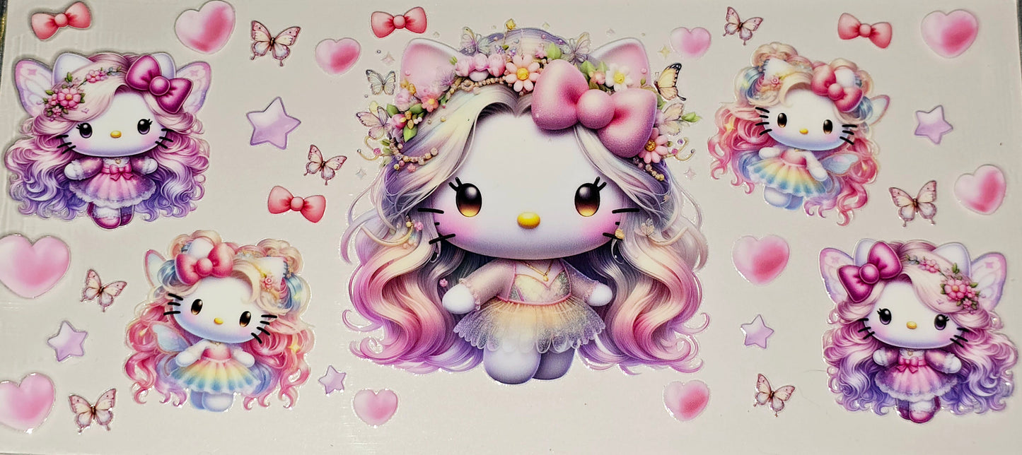 Hello kitty 16 oz clear UV DTF wraps