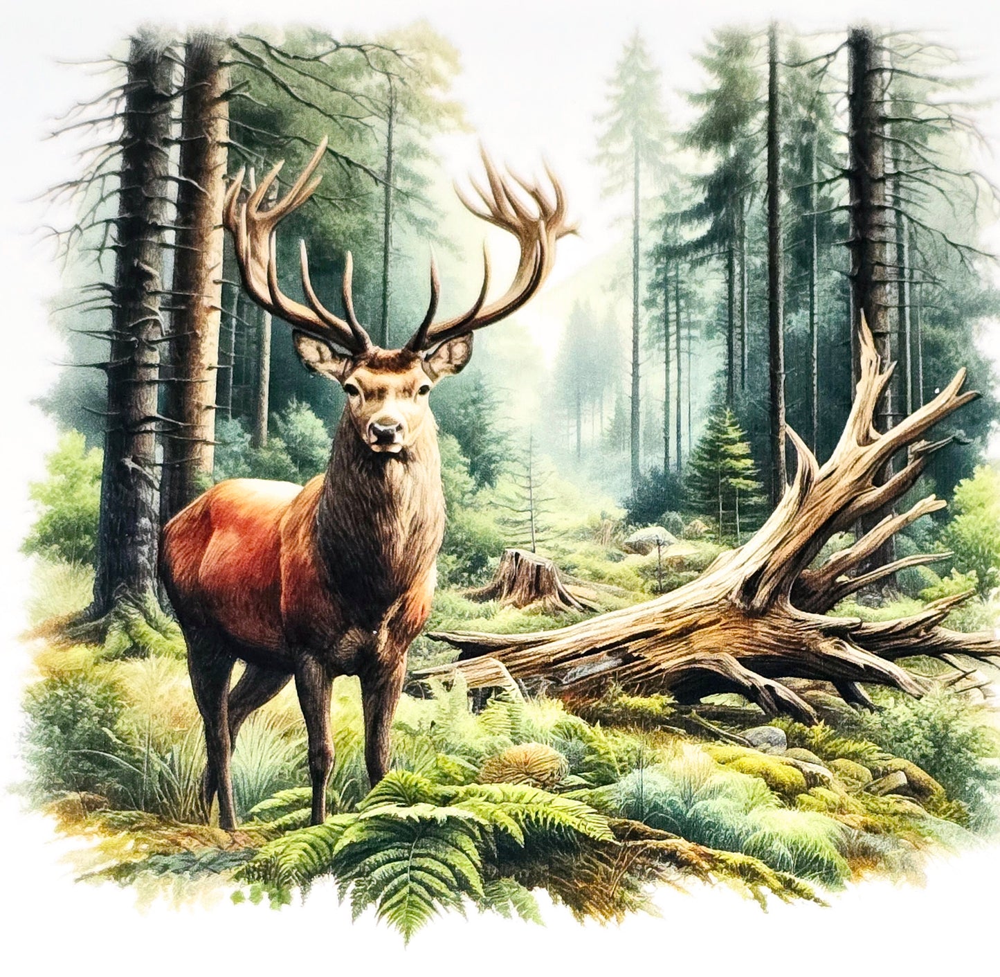 In the forest xl clear UV DTF