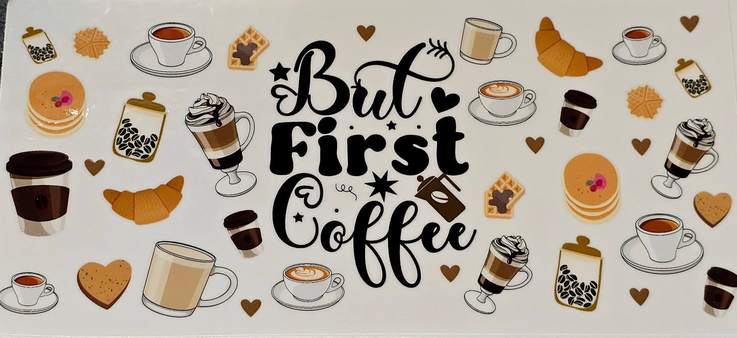 Coffee 16 oz clear UV DTF wraps