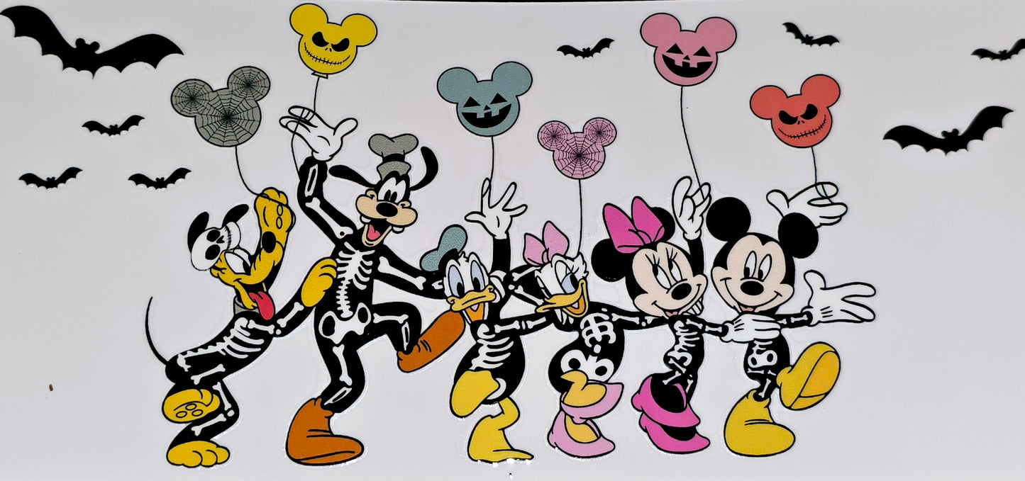 Mickey & friends clear UV DTF wraps