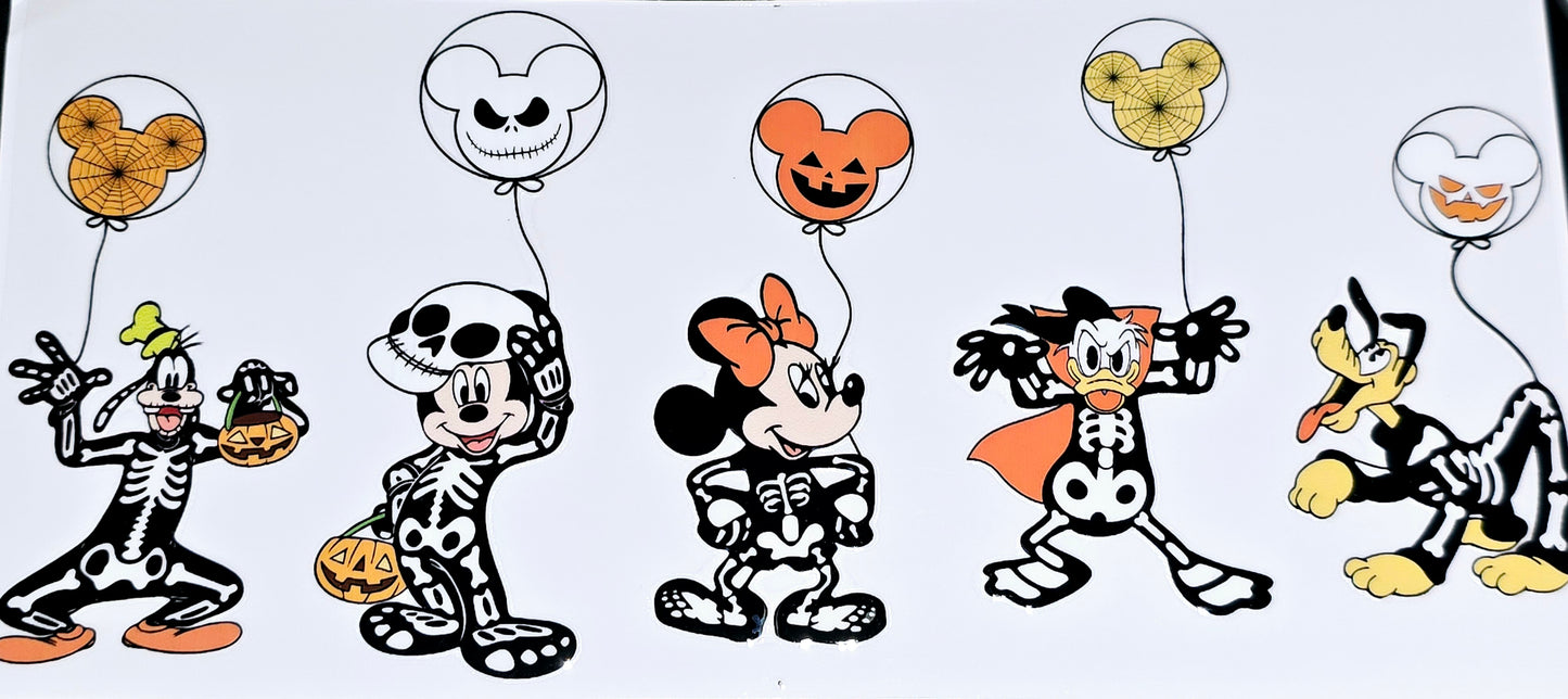Mickey & friends clear UV DTF wraps