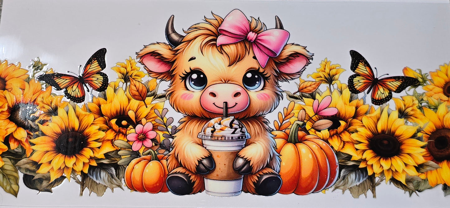 Fluffy cow clear UV DTF wraps