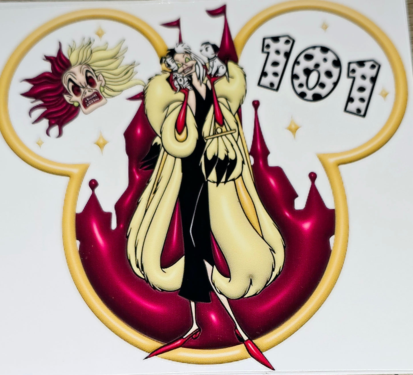Princesses & villains xl clear UV DTF