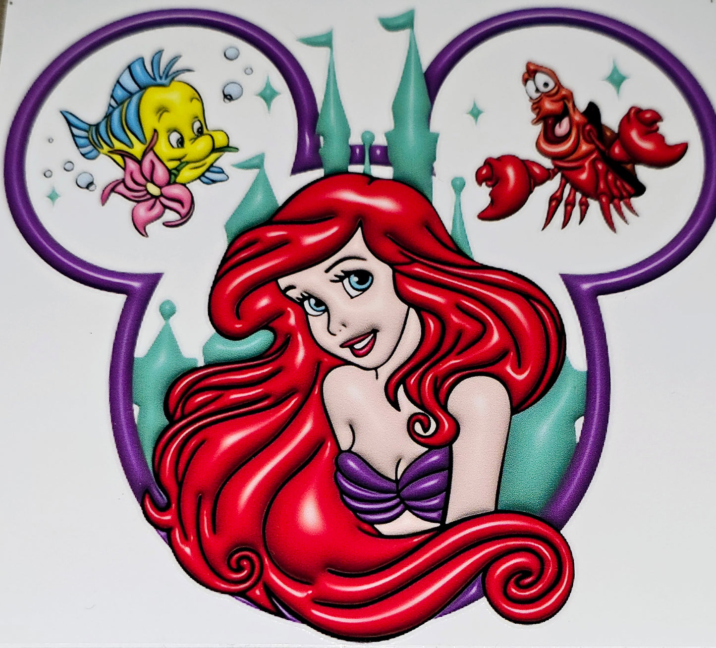 Princesses & villains xl clear UV DTF