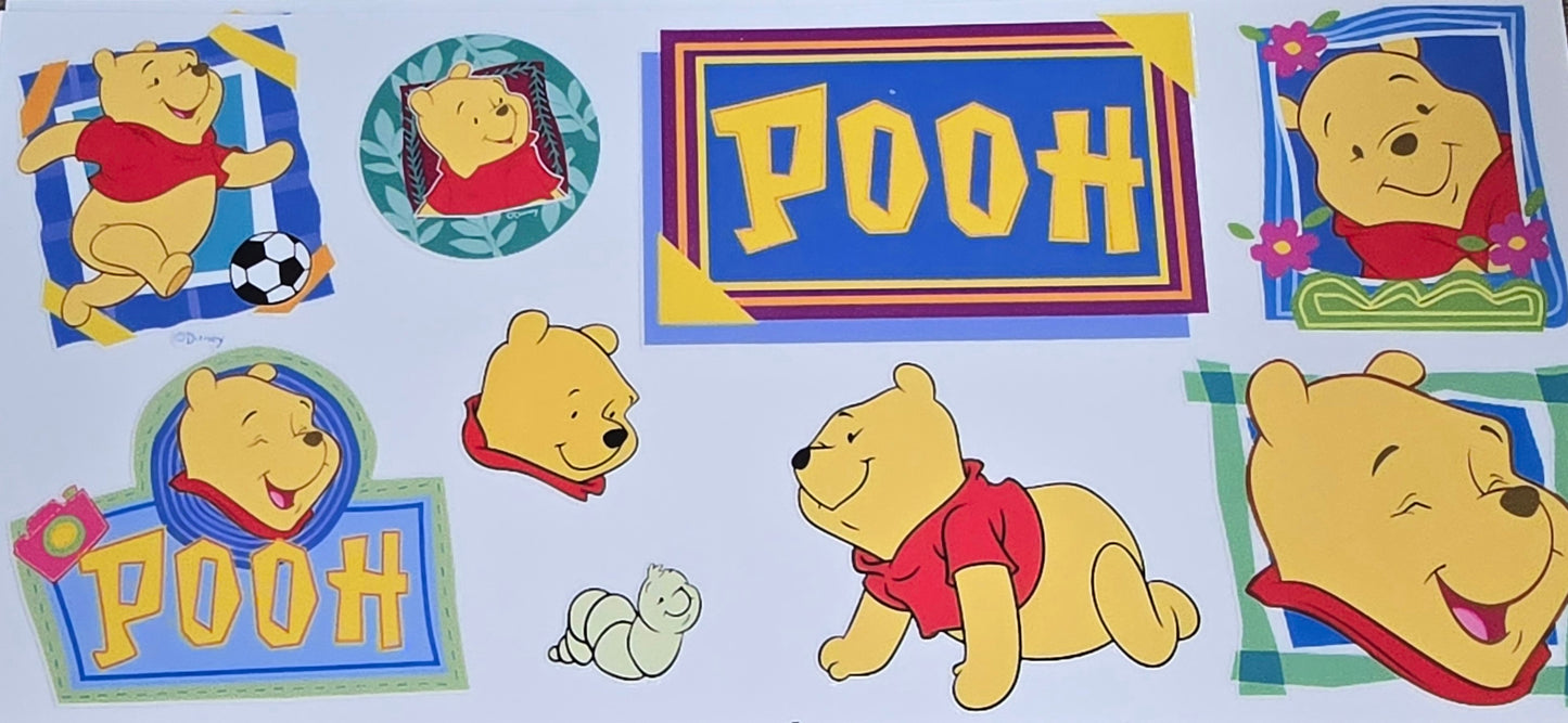 Pooh and friends clear UV DTF wraps