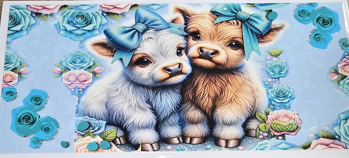 Fluffy cow clear UV DTF wraps