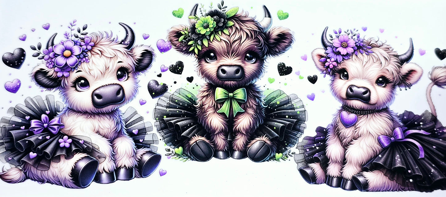 Fluffy cow clear UV DTF wraps