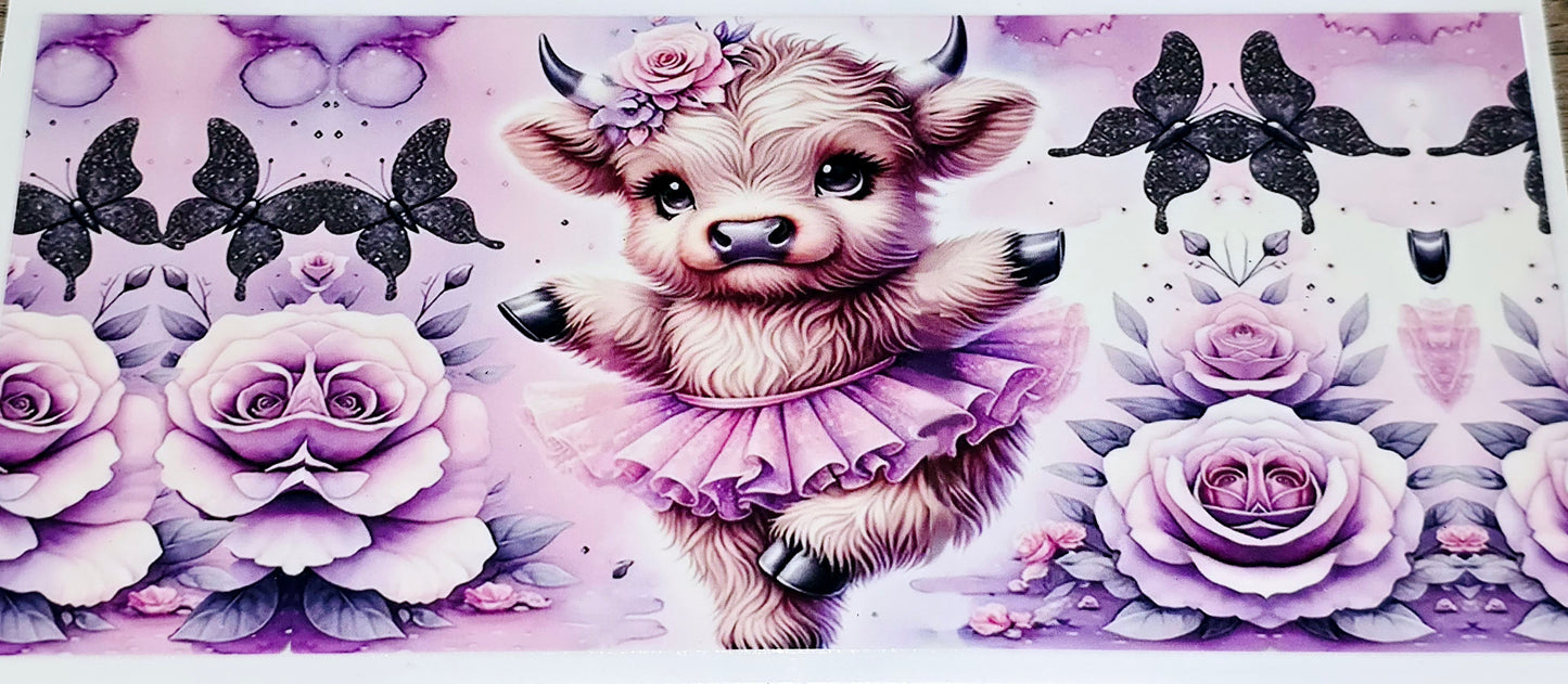 Fluffy cow clear UV DTF wraps