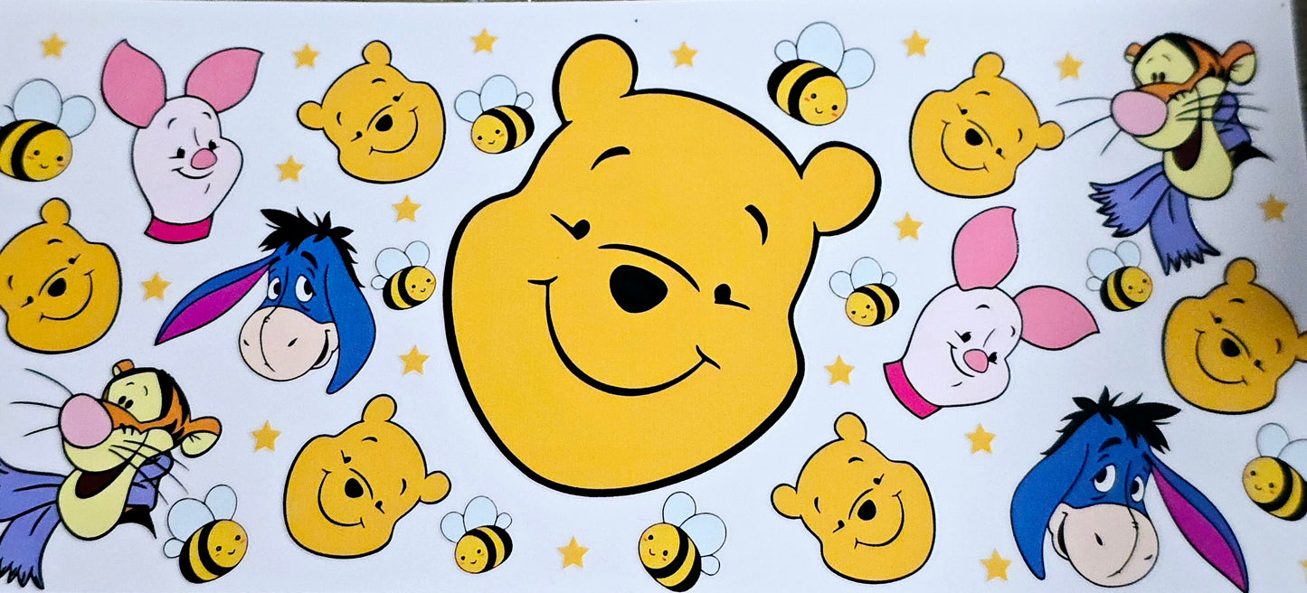 Pooh and friends clear UV DTF wraps
