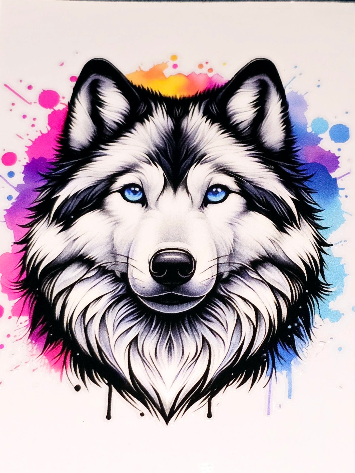 husky/wolf medium clear uv dtf