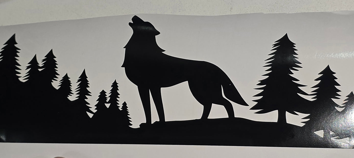 Wooded scenery vinyl cut outs for 20 oz tumblers