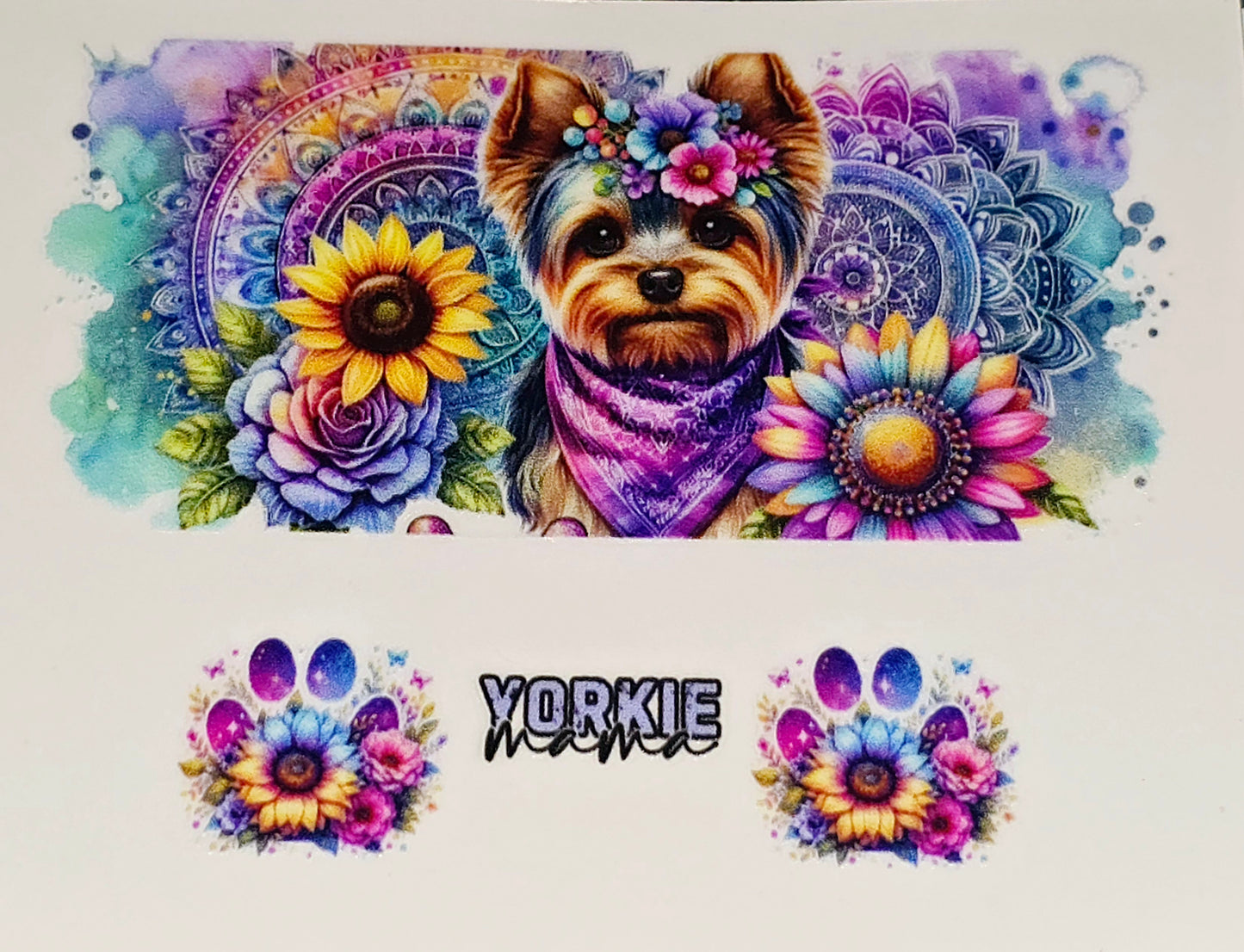 Puppers mama mini tumbler clear UV DTF wraps