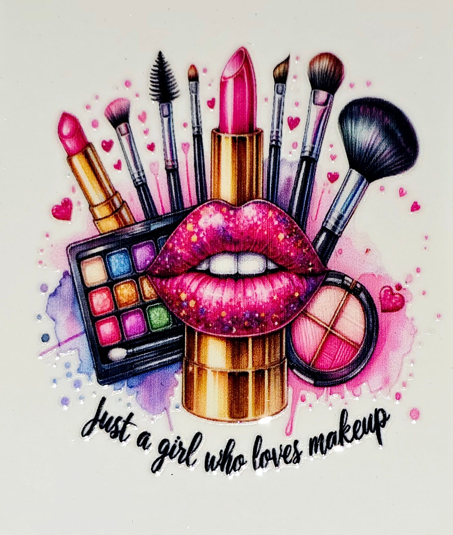 Nails and makeup medium clear UV DTF