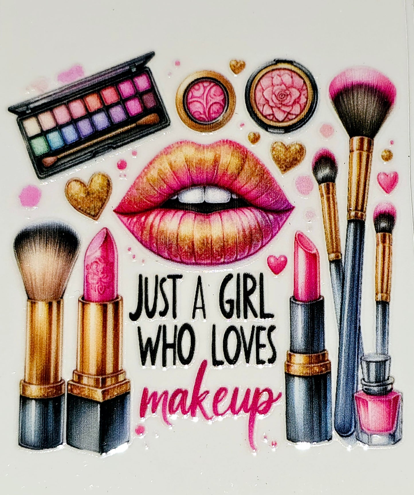 Nails and makeup medium clear UV DTF