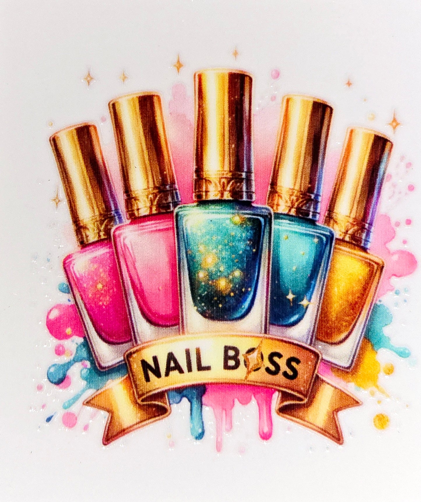 Nails and makeup medium clear UV DTF