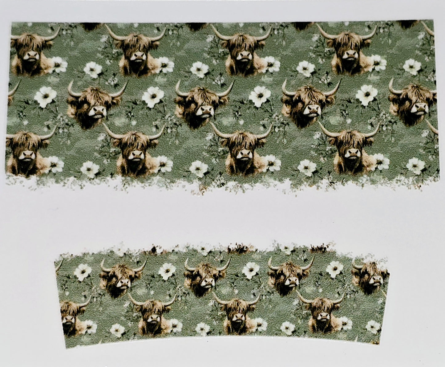 Highland cows mini tumbler UV DTF wraps