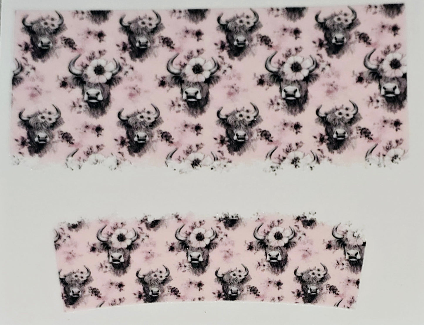Highland cows mini tumbler UV DTF wraps