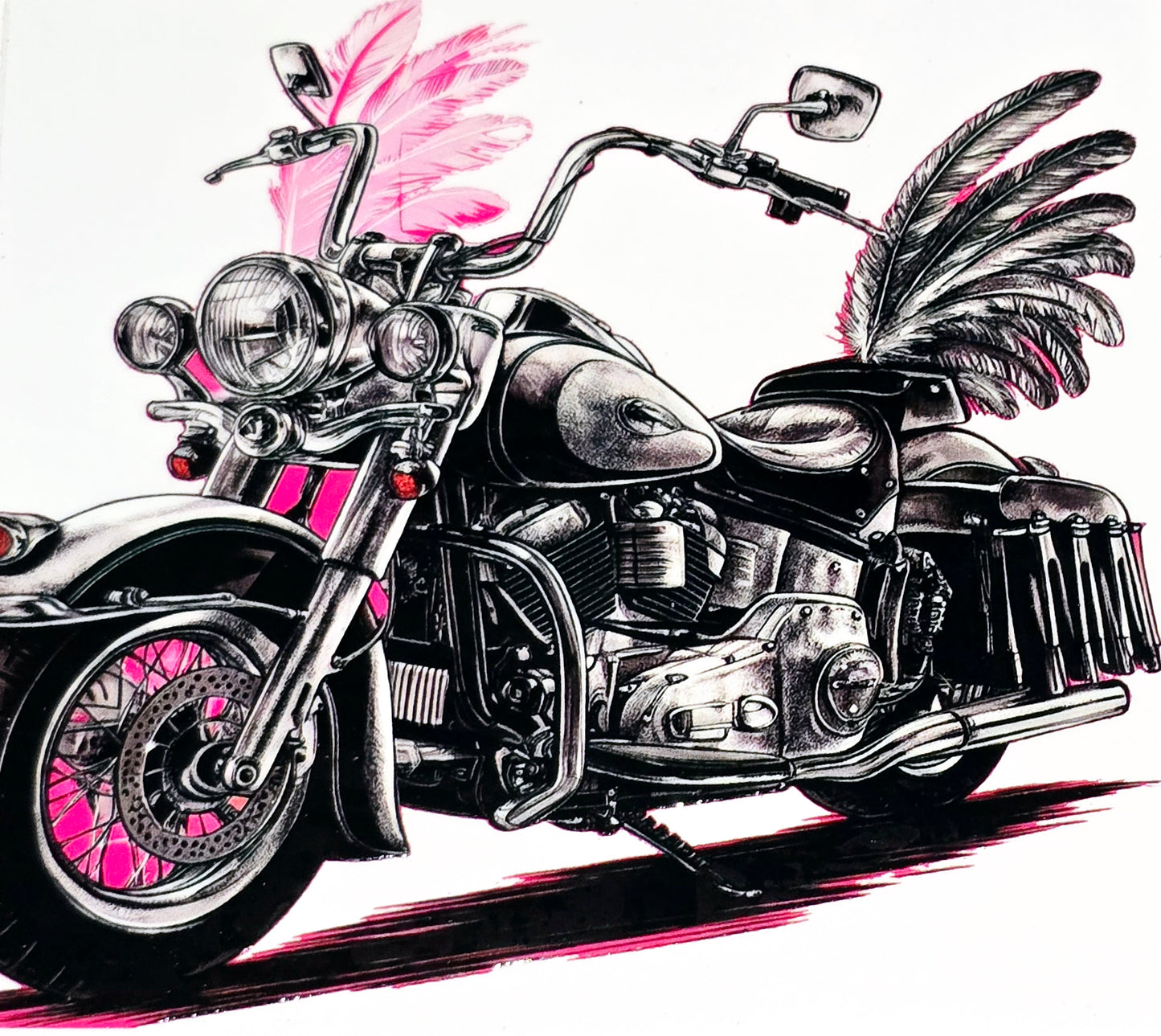 Motorcycle clear xl UV DTF decal and wraps