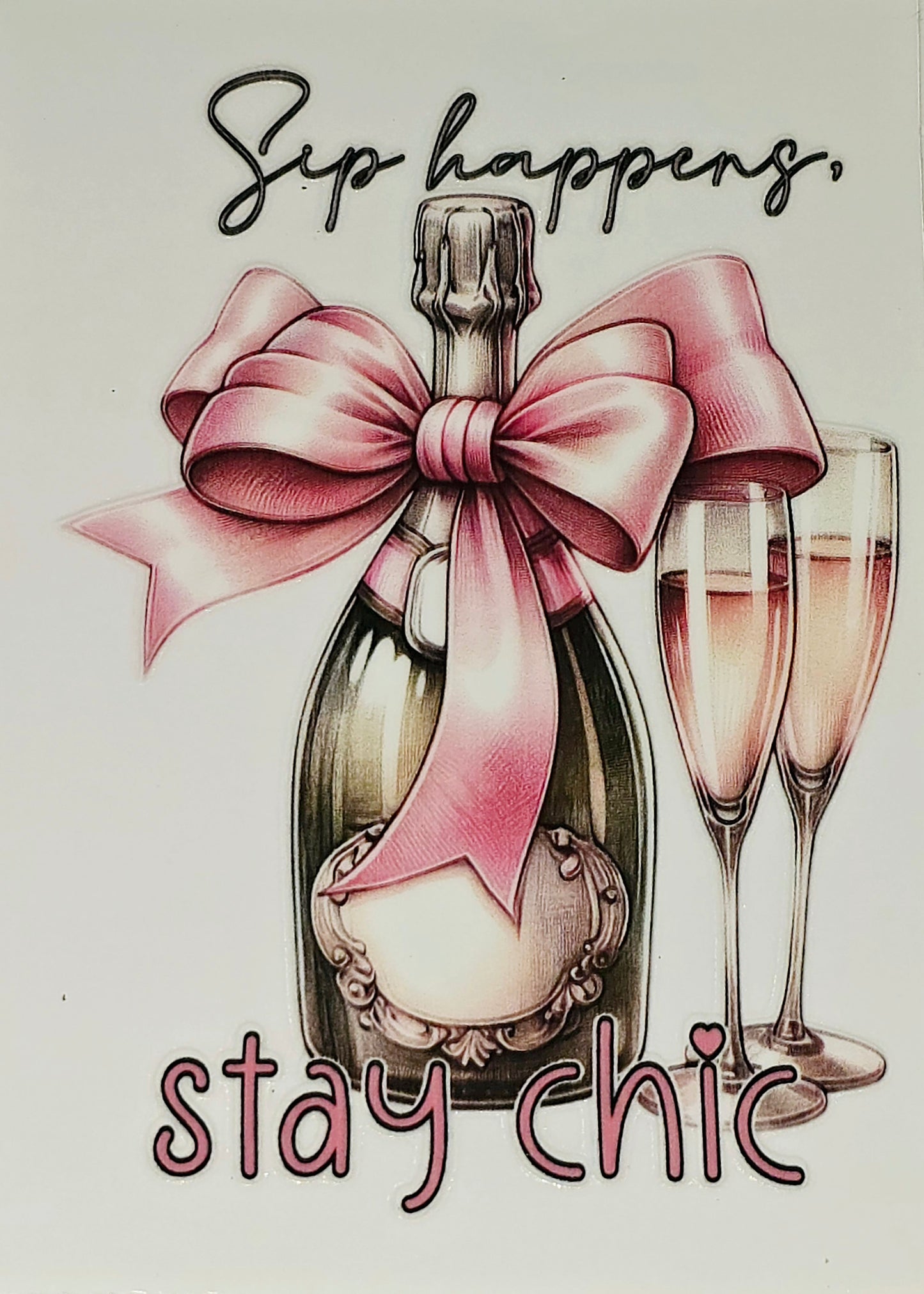Pretty in pink medium clear UV DTF